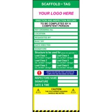 Scaffold Tags (bundle of 50, branded with your logo)