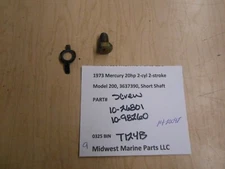 10-26801, 10-98260 Mercury 1973 20hp model 200 screw & tab washer 14-20091 T124B