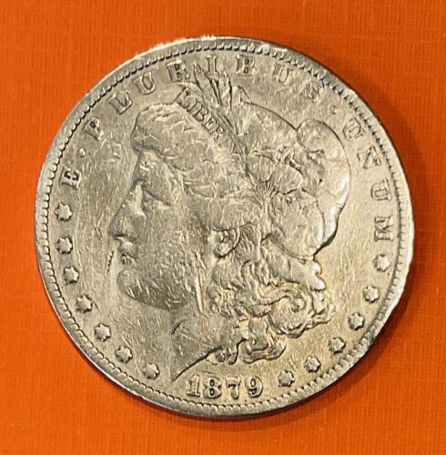 1879 USA Morgan Silberdollar - 90 % - 1 US-Dollar Münze - (VF) - Bild 1 von 4