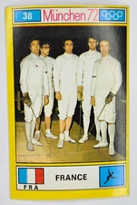 1972 Panini Munich Olympics #38 FRANCE Magnan/Noël/Revenu/Talvard/Berolatti (A)