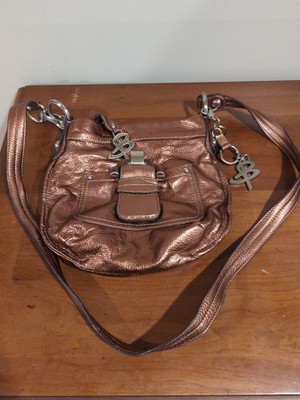 Makowsky Metallic Bronze Leather Crossbody Bag