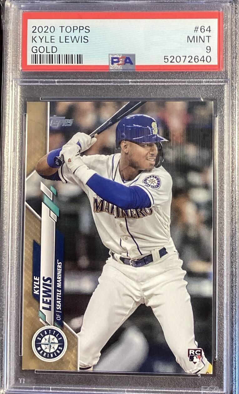 2020 Topps Series 1 Kyle Lewis #64 Rookie Gold /2020 PSA 9 Mariners! #218