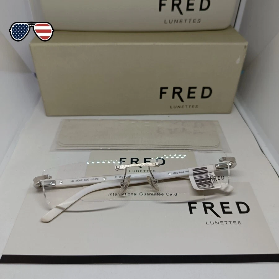 Fred Lunettes Move Evo F1 FLC30565 Platine Silver Rimless Frames