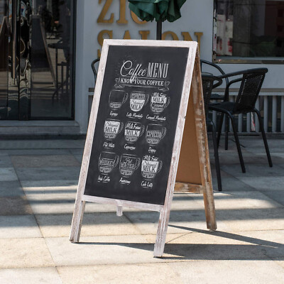 40'' Sturdy Sandwich Board A Frame Chalkboard Restaurant Wedding Message Board 