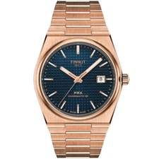 NEW 2025Tissot PRX Powermatic 80  Rose Gold-Blue 40mm Men's Watch T1374073304100