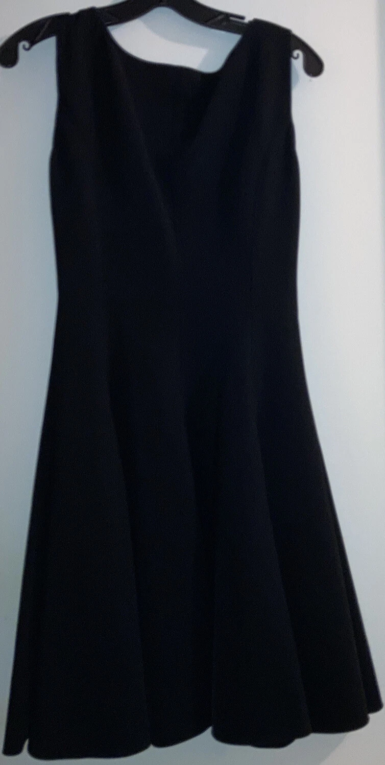 A87311 Autentico Abito Senza Maniche Versace Nuovo con Cerniera Anteriore Nero Nuovo con Etichette Italia Taglia 40 US 6