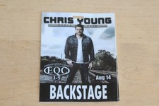 Chris Young   - Laminated Backstage Pass - Emerald Casino - FREE SHIPPING -