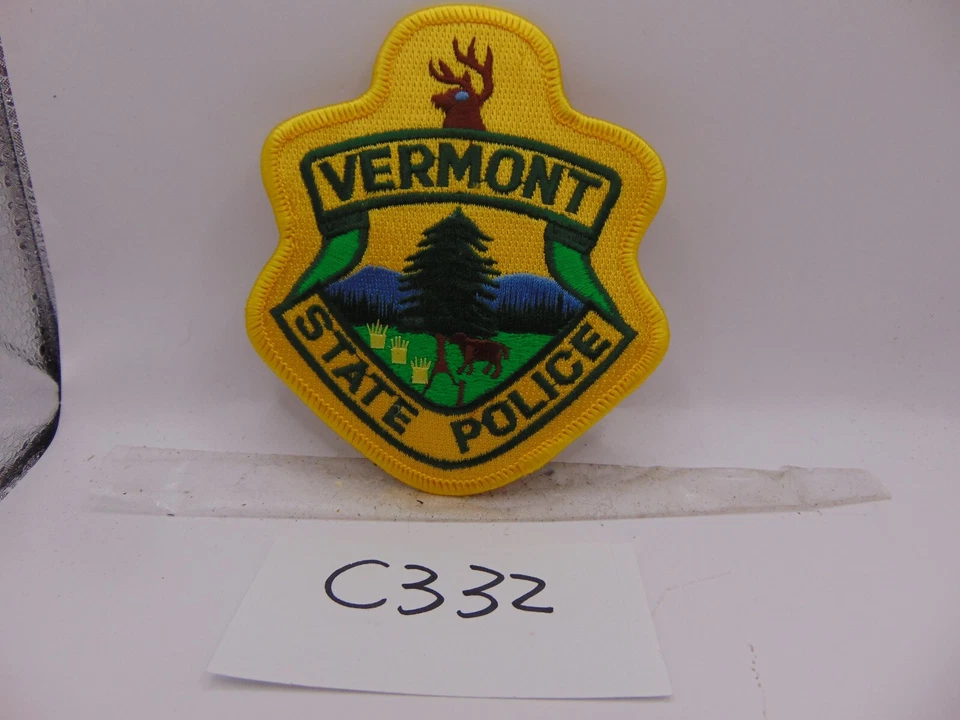 Vintage Obsolete Embroidered Patch State Police Vermont - Image 2 of 3