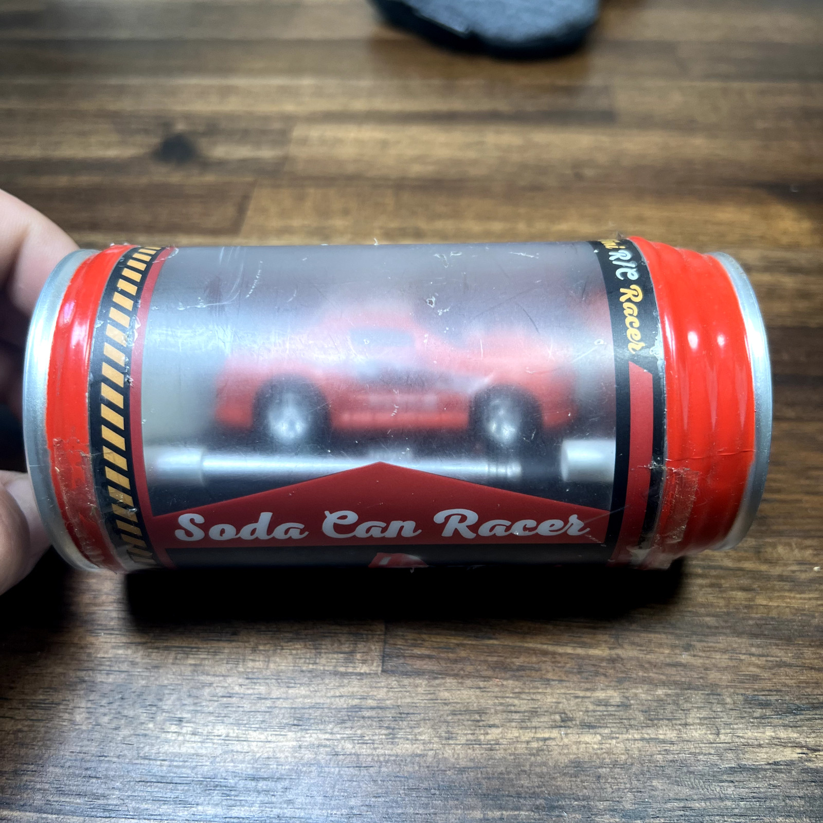 RC MINI Racer In Soda Can Package Red Car
