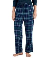 Charter Club Women's Yarn Dyed Flannel Plaid Pajama Pants Rare Emerald Plaid XXL