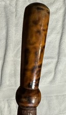 Vintage 35 Inch Snake Wood Walking Stick with 6 Carved Snakes Cane