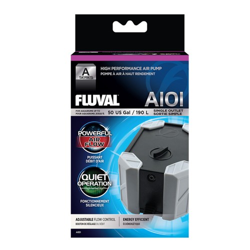 Aquarium Air Pumps Fluval A101 Dual Outlet Adjustable Flow Rate - Free Hose Kit - Picture 2 of 8