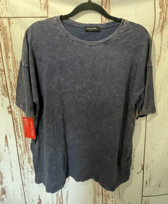 Rae Mode Women Blue Short Sleeve Top Size M-NWOT
