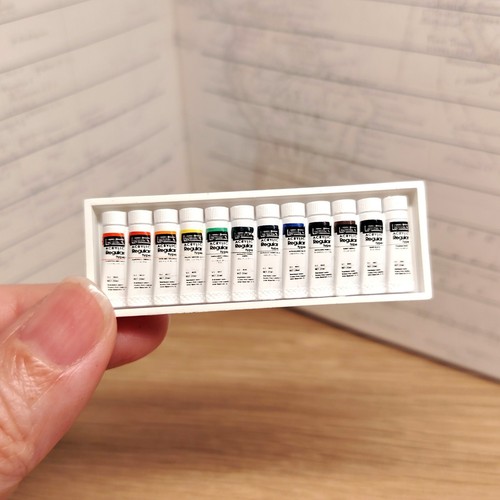 LIQUITEX Miniature ACRYLIC COLOR PAINT 2" Mini Figure Dollhouse Stationery Toy - Picture 2 of 4