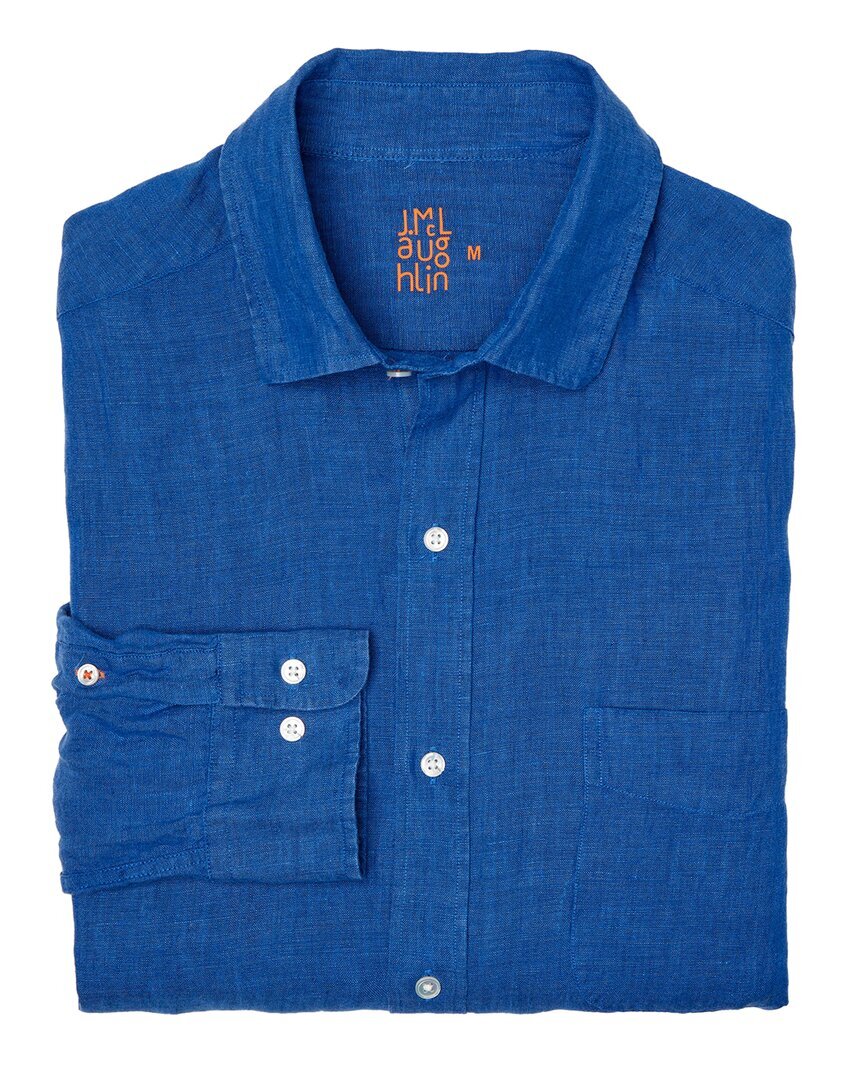 Мужская однотонная рубашка из ткани Gramercy от J.Mclaughlin