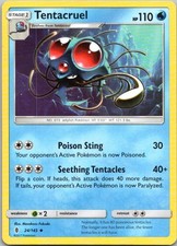 Tentacruel 24/145 Guardians Rising UC 2017 Pokemon Moderately Played C2669