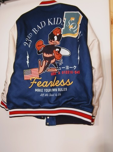 Reason Varsity Fearless Letterman Champions World class Graphic Jacket size XL - Picture 4 of 14
