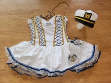 Be Wicked Sailor Costume  Adult sz1x;2x*Bustier-5 Lace-ups* Crenolin Skirt & Hat