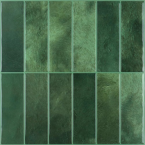 Carrelage Mural Adhésif Peel And Stick - Vert Clair - 12x12'' - Lot 10 Pieds Carrés