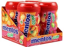 Mentos Pure Fresh Sugar-Free Chewing Gum with Xylitol, Red Fruit Lime, 50 Piece