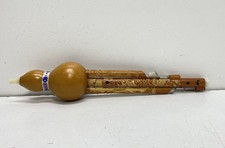Chinese Musical Instruments Hulusi Flute Brown Decorative Engraving