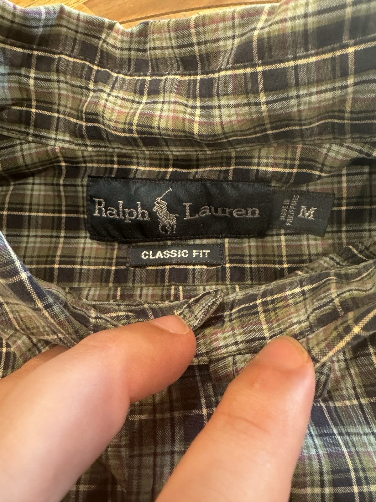 Camicia Ralph Lauren vintage uomo M a quadri vestibilità classica polo pony