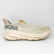 Hoka One One Womens Clifton 9 1132211 VLS Beige Running Shoes Sneakers Size 8 D