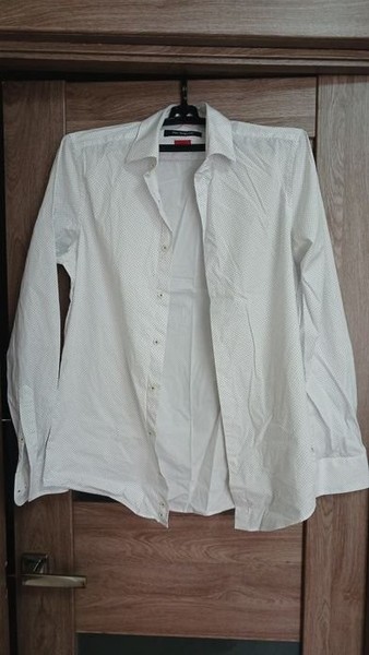 Men Roy Robson Shirt White Cotton 38
