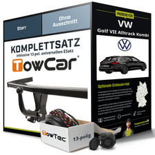 Für VW Golf VII Alltrack Kombi BA5 Anhängerkupplung starr +eSatz 13pol uni. 14-