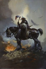 Poster Studio B - Death Dealer On Horse Frank Frazetta 36x24" NEW Wall Art P0805