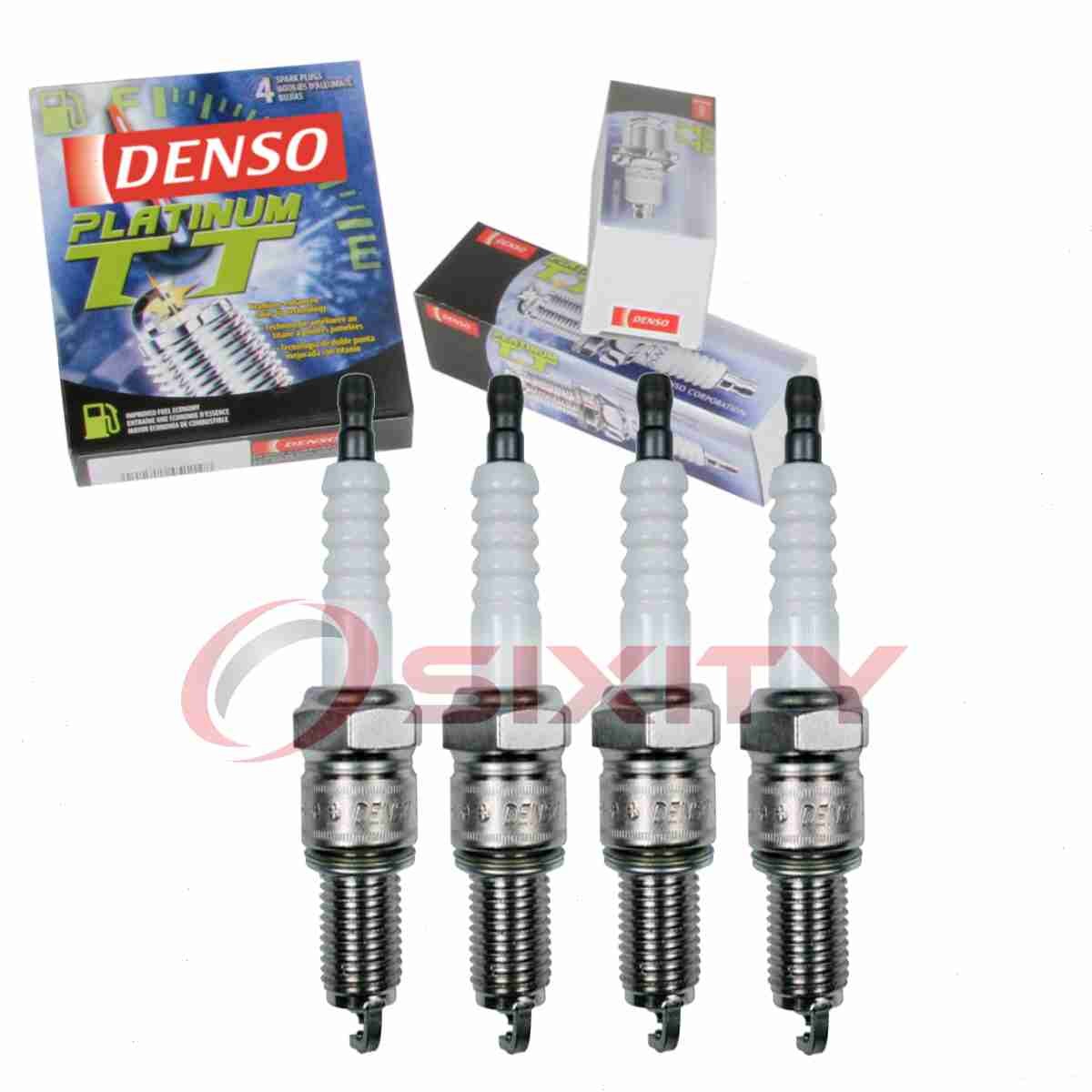 4 pc Denso Platinum TT Spark Plugs for 1988 Plymouth Grand Voyager 2.5L L4 ze