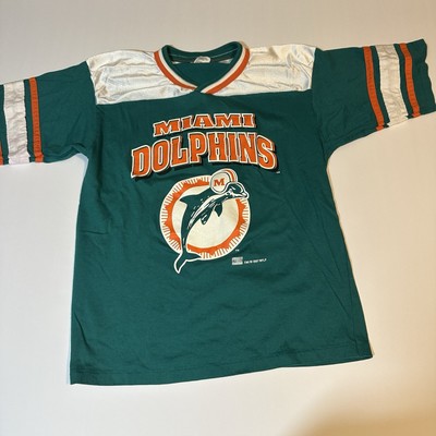 Vintage 90s Scrimmage Miami Dolphins Jersey T Shirt NFL Youth Sz L