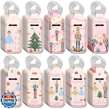 Ctosree 40 Pcs Christmas Theme Lipstick Holder with Portable Clip