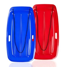 Snow Sled for Kids & Adults 35" Cold-Resistant, Anti-lateral Drift for Snow Days