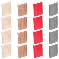 16 Pcs Miniatures Blank Books Tiny Accessories Dollhouse Decoration