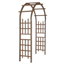 7FT Wooden Garden Arbor, Wedding Arch Backdrop Stand for Ceremony Party