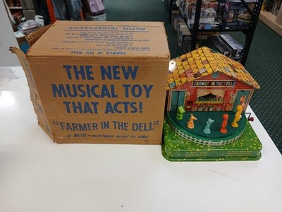 Vintage Mattel Farmer In The Dell Musical Toy w/Box (Does Not Work)