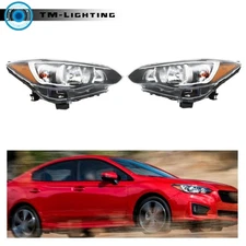 For Subaru Impreza 2017-2018-2020 Halogen Headlights Left+Right w/LED DRL Clear