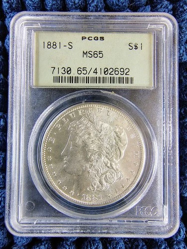 1881-S Morgan Silver Dollar - San Francisco Mint - PCGS MS 65 - Amazing Luster