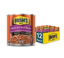 BUSH'S BEST Maple Cured Bacon 🥓 Baked Beans 🫘16 oz (Pack of 12)