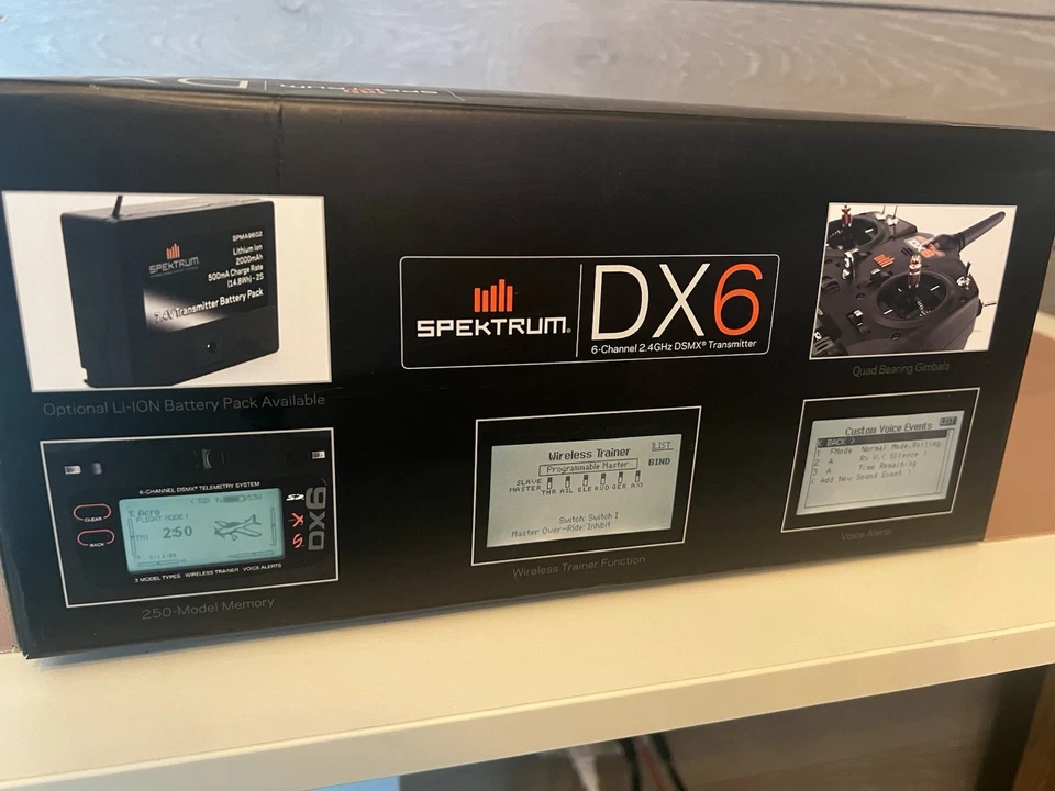 Spektrum DX6 6 Canales TX Solo MD2 - SPMR6700 y RF9 RealFlight Simulador Juego Foto 3 de 4