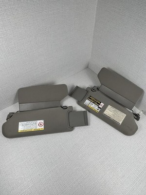 04-07 TOYOTA SEQUOIA LEFT RIGHT LIGHT GRAY SUNVISOR DRIVER PASSENGER SUN VISORS