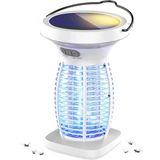 Solar Bug Zapper Outdoor, Mosquito Zapper Outdoor Waterproof Electric Fly Zap...