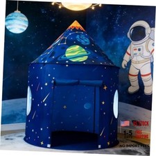 Rocket Space Ship Play Tent for Kids, Astronaut Themed Pop-Up Rocket Ship