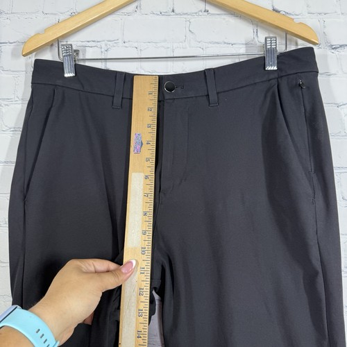 Pantalón Lululemon Commission Slim 34" Hombre Talla 32x31 Negro Elástico Chino ABC Preppy - Imagen 4 de 18