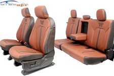 2015-2022 Ford F150 Super Duty Seats Set King Ranch Oem Brown Leather Crew Cab