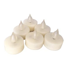 6 Flameless LED Tealights with Timer, Battery Operated, 200+ Hour Battery Life