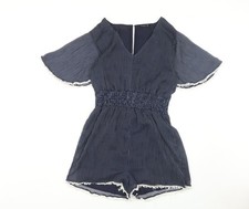 Womens UK Size M Cotton On One-Piece Blue Romper