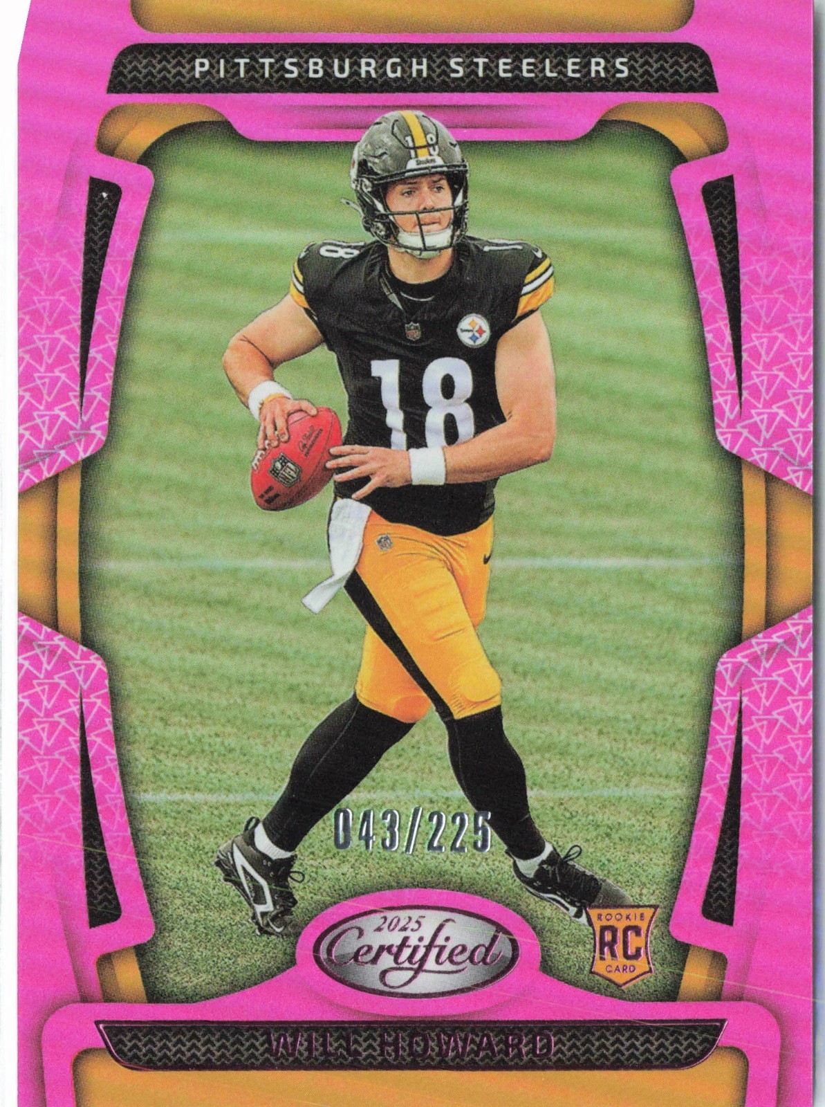 2025 Panini Certified - Will Howard #104 Pink #43/225 RC