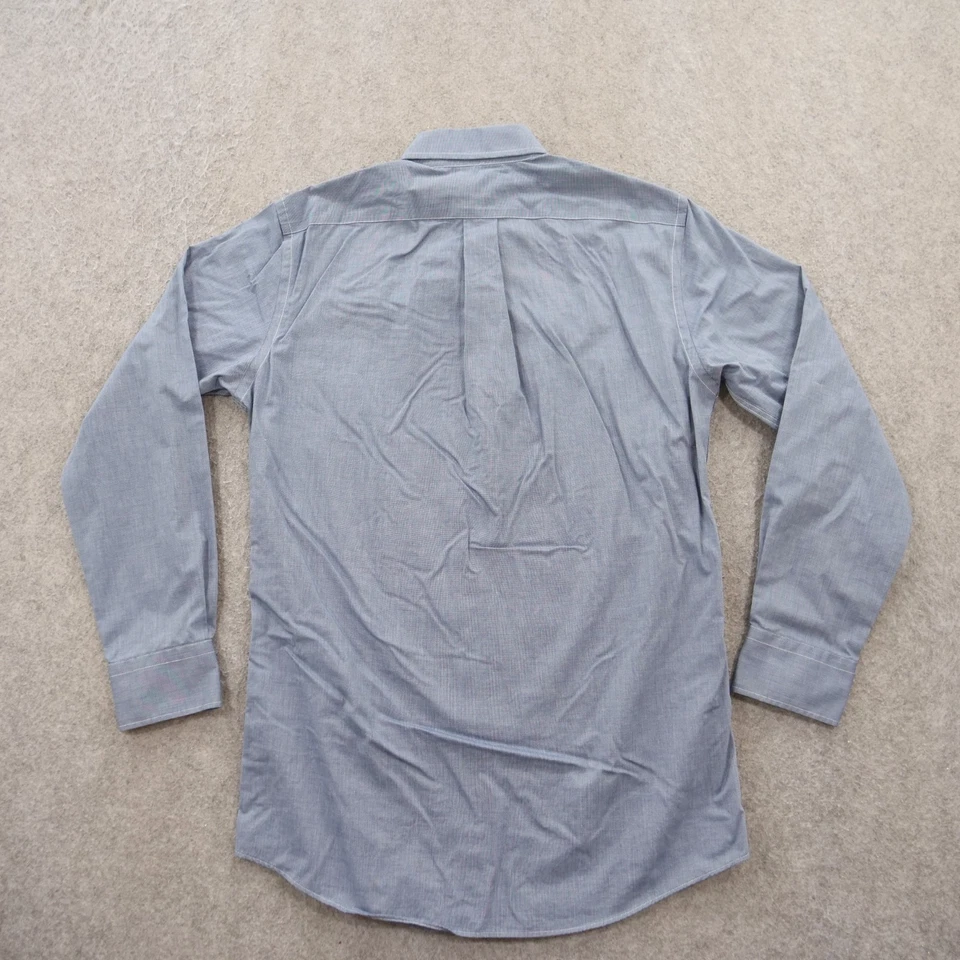 Ralph Lauren Shirt Mens 15 Blue 32/33 Button Up Slim Fit Non-Iron Long Sleeve - Image 2 of 4